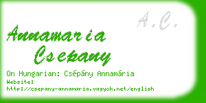 annamaria csepany business card